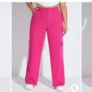AMERICAN THREADS  PINK SMALL CARGO PANTS NWOT